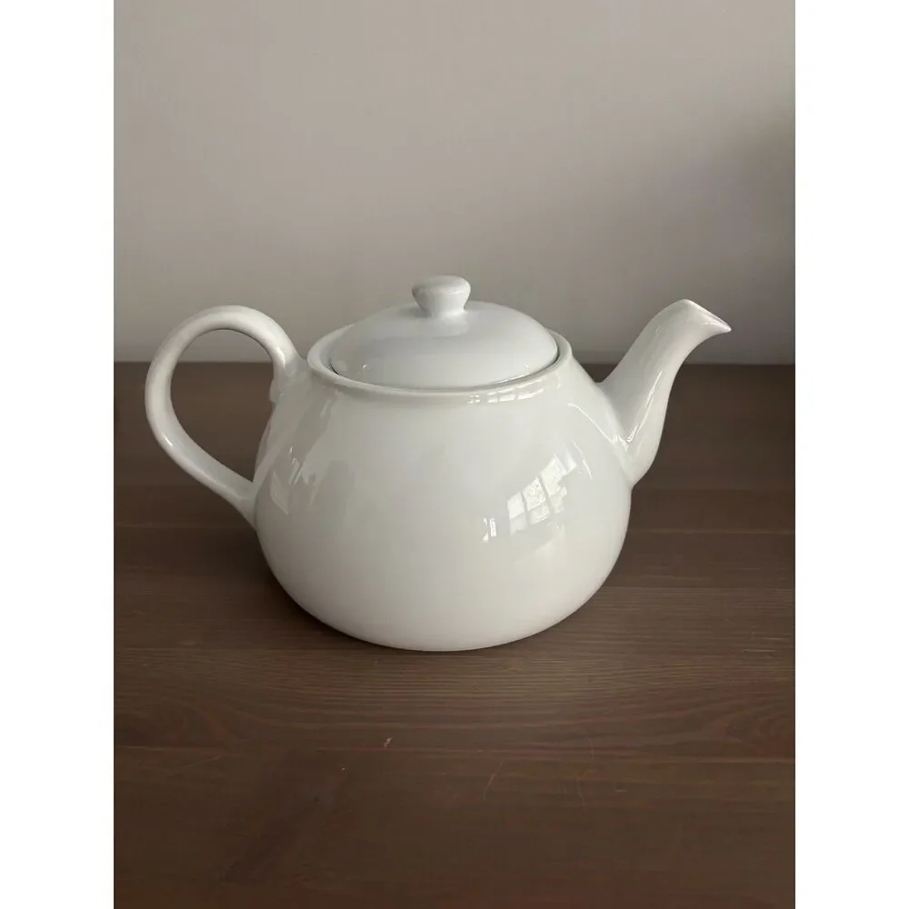 Threshold White Porcelain Teapot